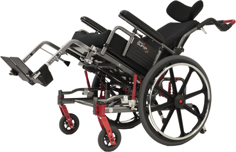 Photo of the super tilt wheelchair